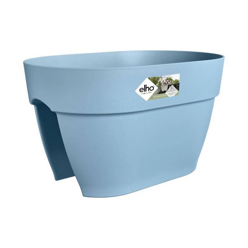 Elho - Elho - Pot De Fleurs -  Vibia Campana Flower Bridge 40 - Bleu Vintage - Balcon Exterieur - L 26 X W 39 X H 22 Cm - Image 1