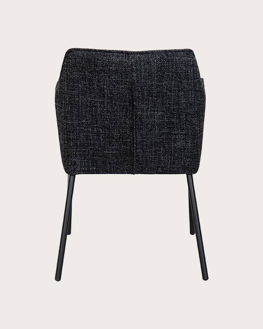 Chacha - Chaise en tissu Noir et pieds métal - UNIQKA - Image 6