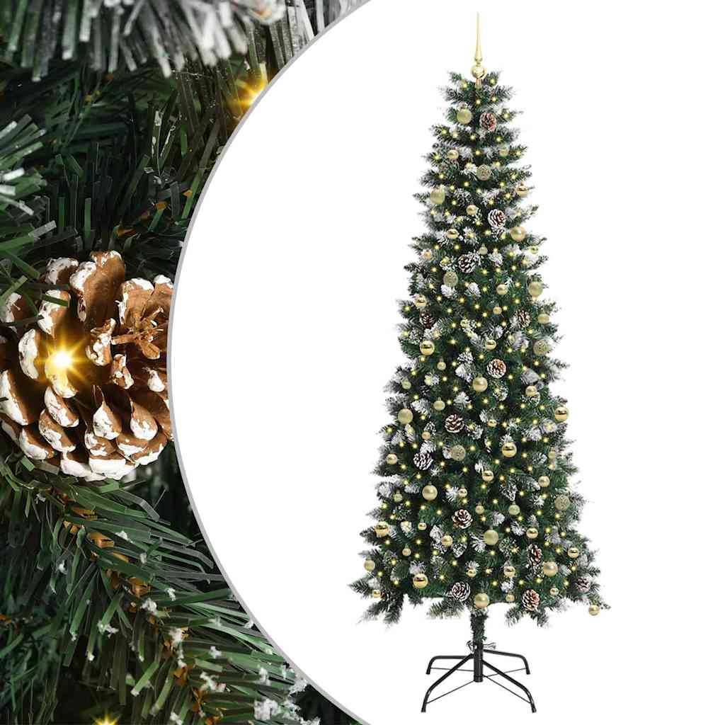 ComfortXL - Sapin Artificiel 240cm Décoré et Lumineux, Style Enneigé avec 300 LED – ComfortXL Outdoor Living - Image 2