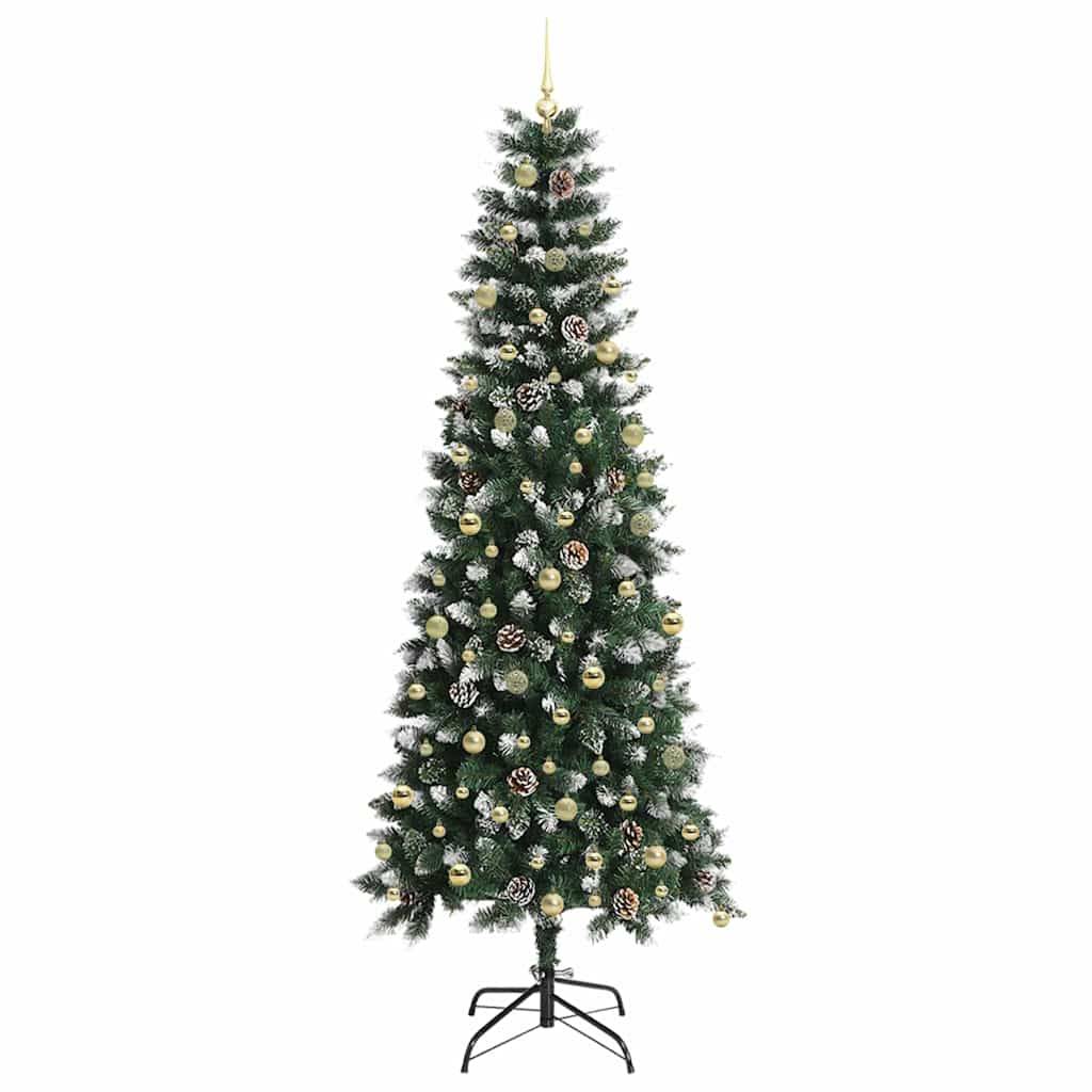 ComfortXL - Sapin Artificiel 240cm Décoré et Lumineux, Style Enneigé avec 300 LED – ComfortXL Outdoor Living - Image 4