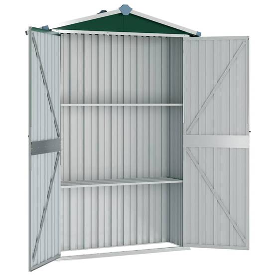 Vidaxl - Abri de jardin Vert 116x45x175 cm Acier galvanisé 0.5m² vidaXL 46301 - Image 7