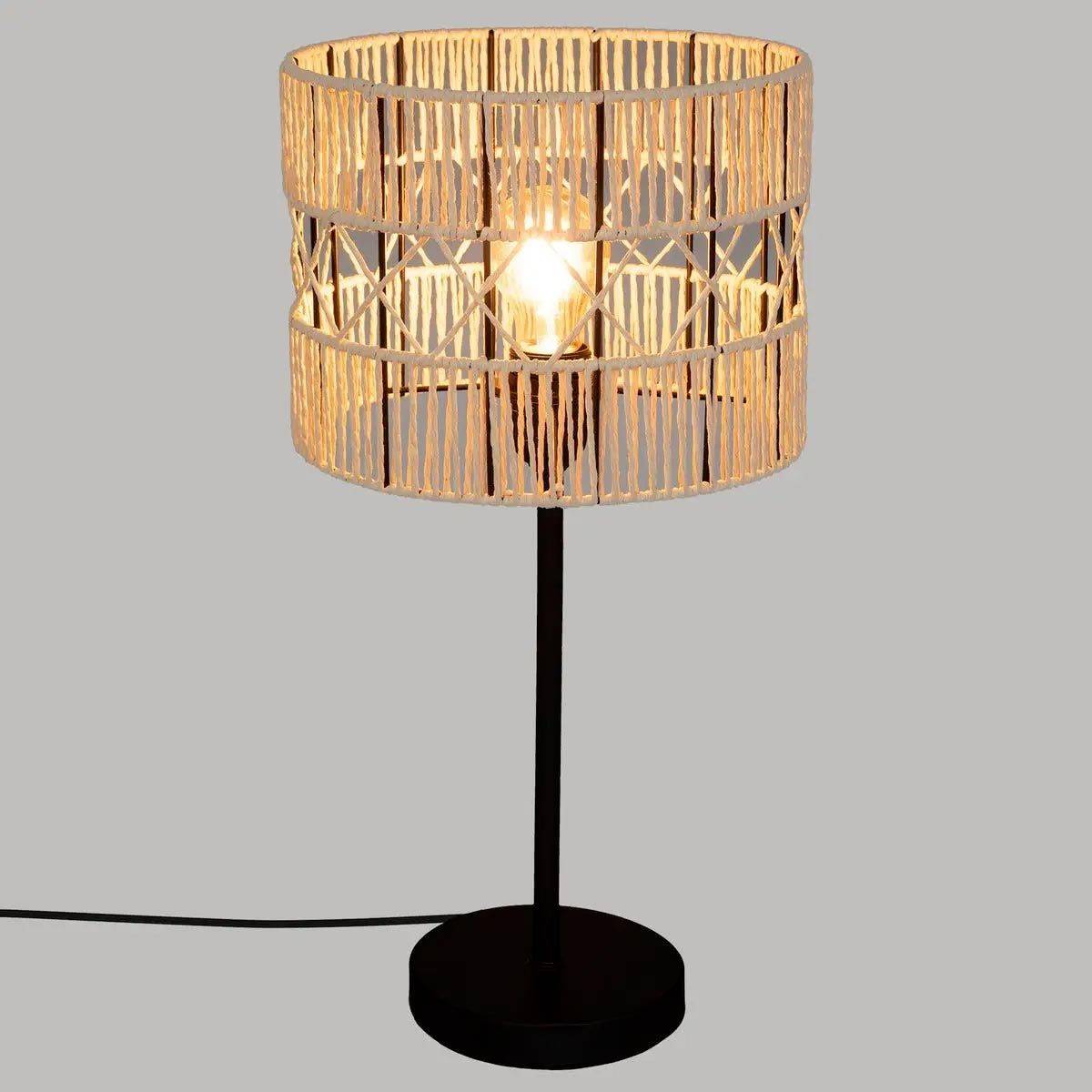 Atmosphera - Lampe à Poser Design "Cosy" 47cm Noir & Beige - Image 2