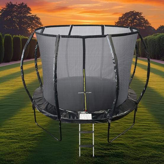 Trampoline 10Ft ø 305cm noire avec Echelle, Protection et Filet de sécurité JUMP4FUN - Image 2