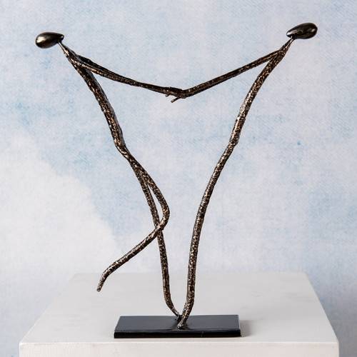 Statuette métal Couple Danse - Histoire de Fer MAGNETICLAND - Image 2