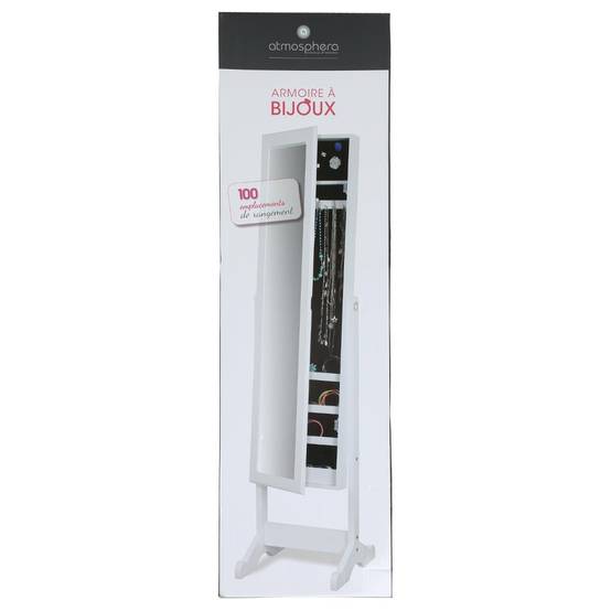 Miroir armoire à bijoux 145cm blanc Atmosphera - Image 5