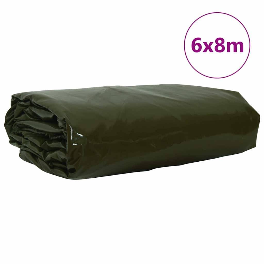 Bâche Grande Taille 650g/m² PVC Ultra Résistant pour Événement Extérieur Vert Olive 6x8m – ComfortXL Outdoor Living - Image 2