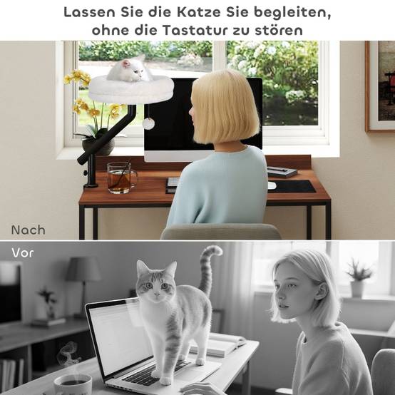 Lit Chat Bureau Pivotant 360° Hamac Suspendu Réglable Doux Blanc Crème - ComfortXL Outdoor Living - Image 4
