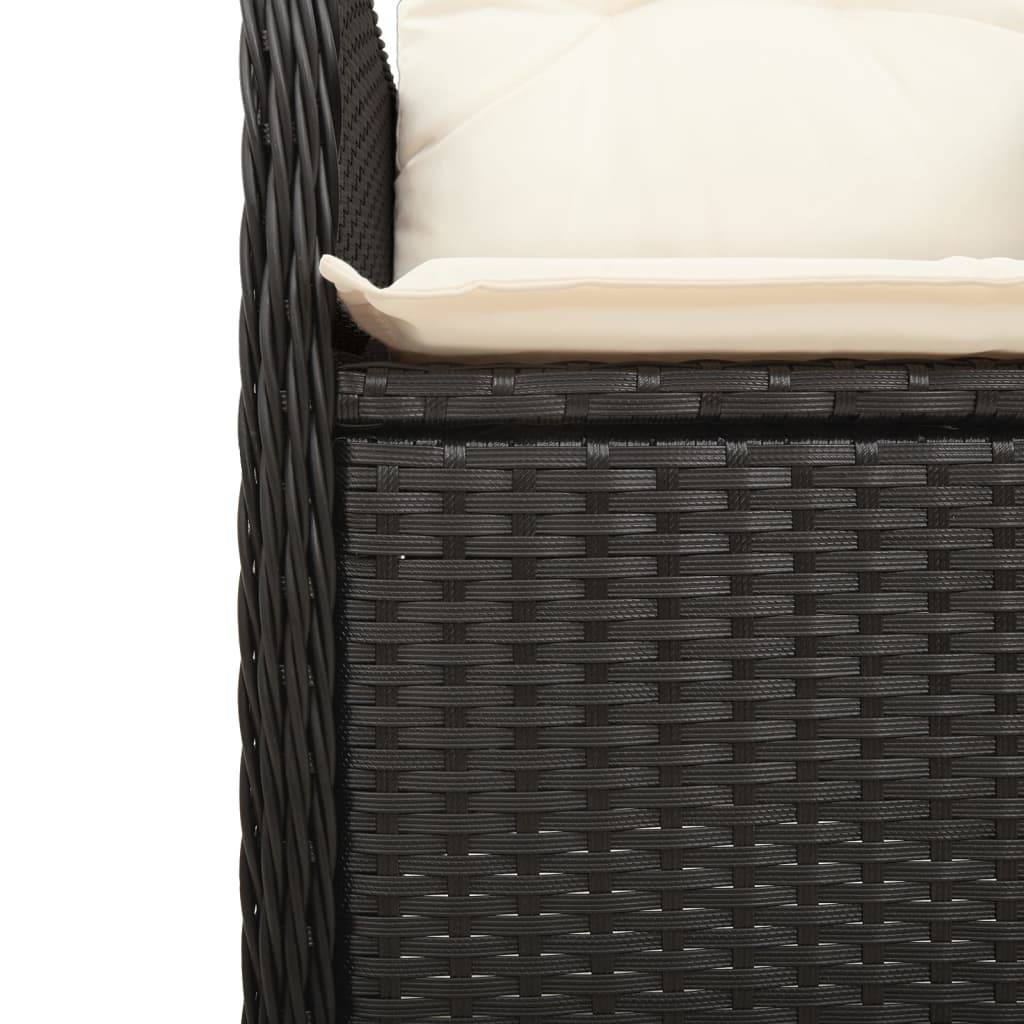 ComfortXL - Fauteuil de Jardin Inclinable Résine Tressée avec Coussin Dossier Réglable pour Balcon Noir – ComfortXL Outdoor Living - Image 8