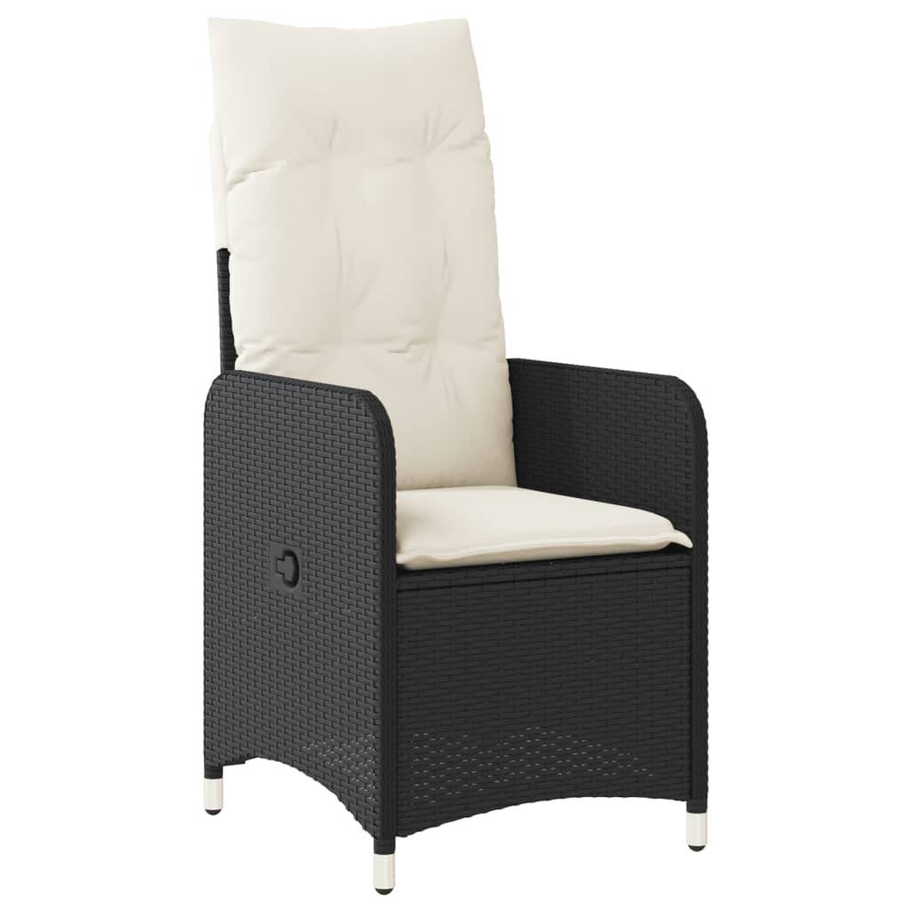 ComfortXL - Fauteuil de Jardin Inclinable Résine Tressée avec Coussin Dossier Réglable pour Balcon Noir – ComfortXL Outdoor Living - Image 2