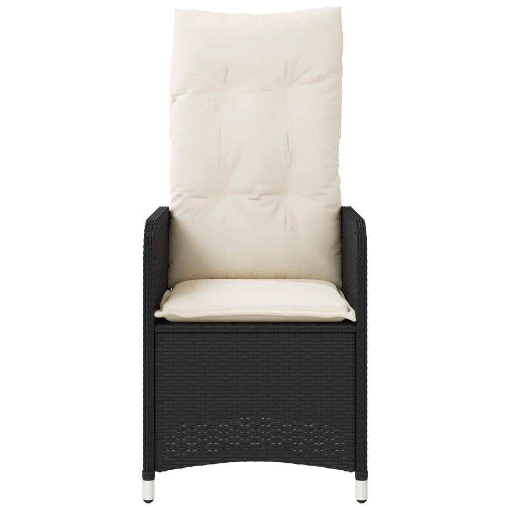 ComfortXL - Fauteuil de Jardin Inclinable Résine Tressée avec Coussin Dossier Réglable pour Balcon Noir – ComfortXL Outdoor Living - Image 4