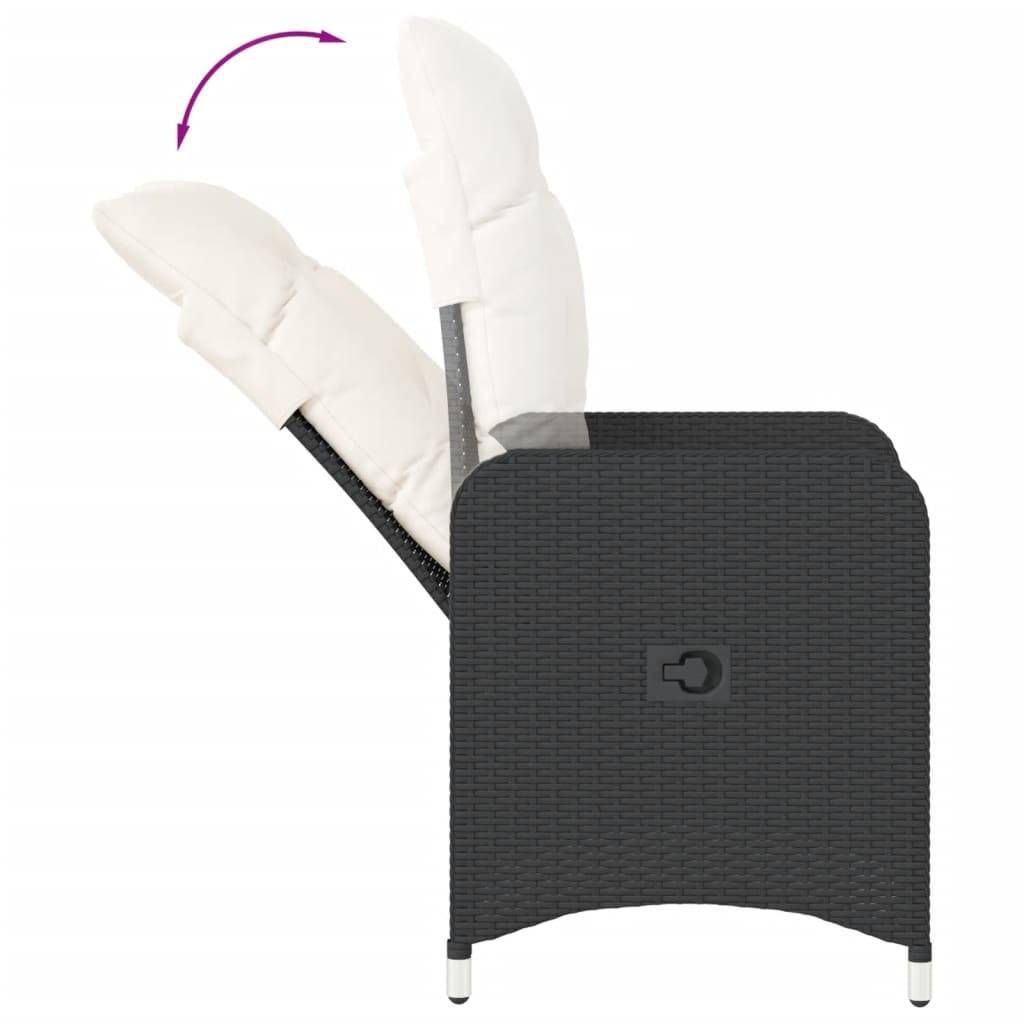 ComfortXL - Fauteuil de Jardin Inclinable Résine Tressée avec Coussin Dossier Réglable pour Balcon Noir – ComfortXL Outdoor Living - Image 7