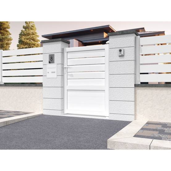 Portillon panneau mixte SPASIE 1000x1894.8mm (Blanc) - Alia Productions