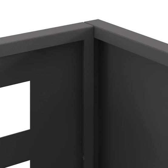 Foyer extérieur portable en acier design ouvert pour jardin et camping Noir – ComfortXL Outdoor Living - Image 8