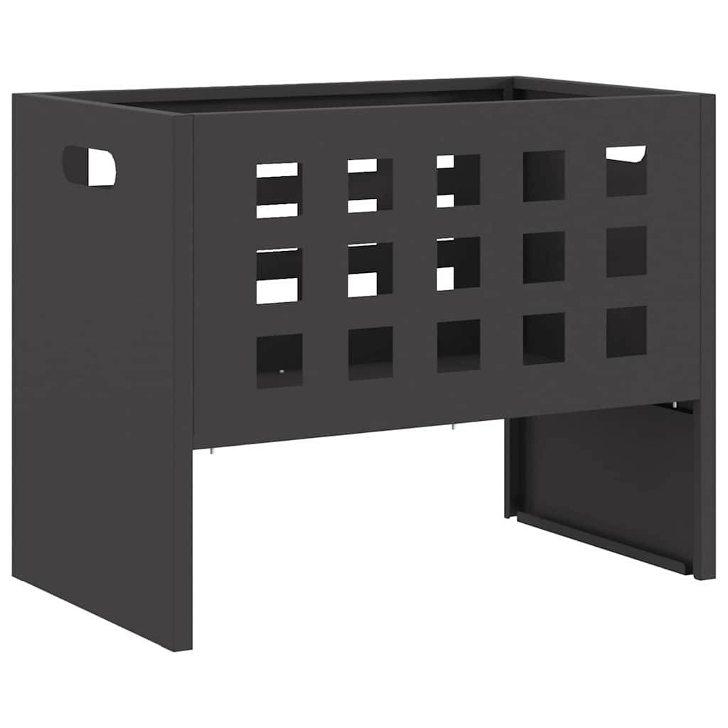 Foyer extérieur portable en acier design ouvert pour jardin et camping Noir – ComfortXL Outdoor Living - Image 2