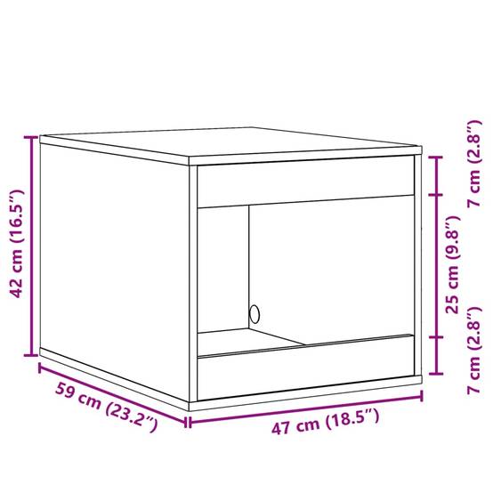Vidaxl - Meuble de bac à litière pour chat sonoma gris bois d'ingénierie vidaXL 857765 - Image 3
