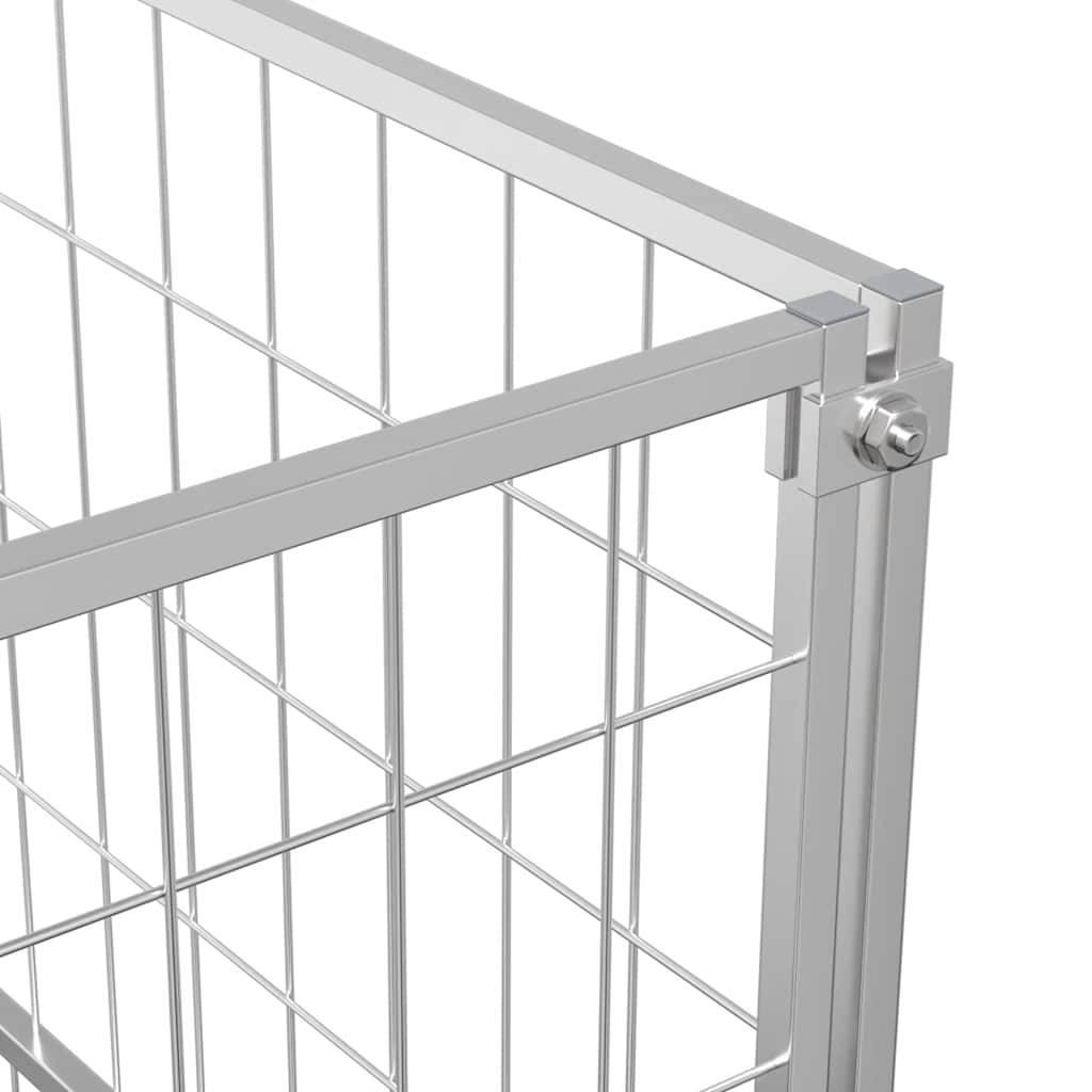 Vidaxl - Chenil Argenté 4 m² Acier vidaXL 3082102 - Image 4