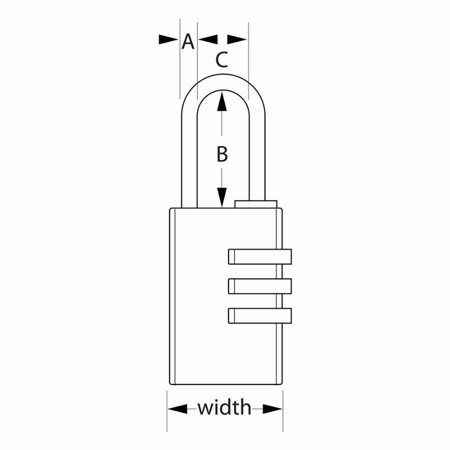Master Lock - Cadenas en aluminium d'une largeur MASTERLOCK 30 mm avec combinaison programmable - 7630EURD - Image 2