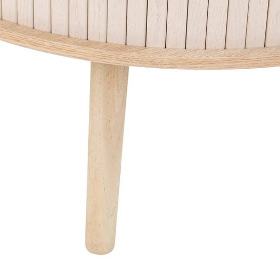 Table basse rond D60 portes coulissantes beige Atmosphera - Image 3