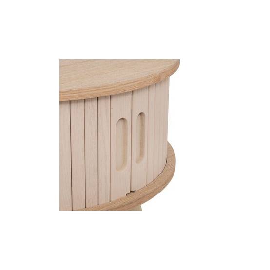 Table basse rond D60 portes coulissantes beige Atmosphera - Image 5