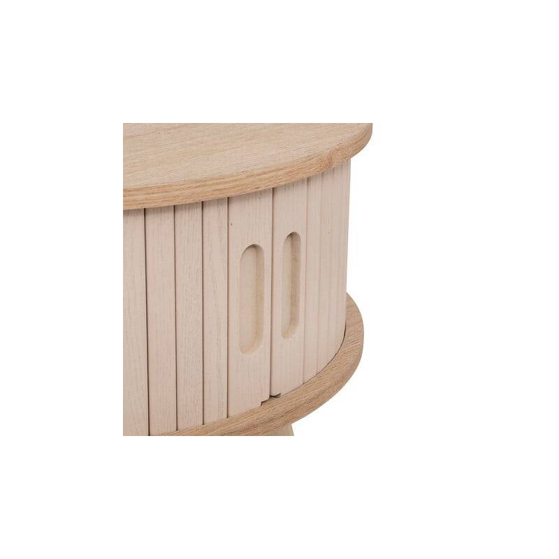 Table basse rond D60 portes coulissantes beige Atmosphera - Image 5