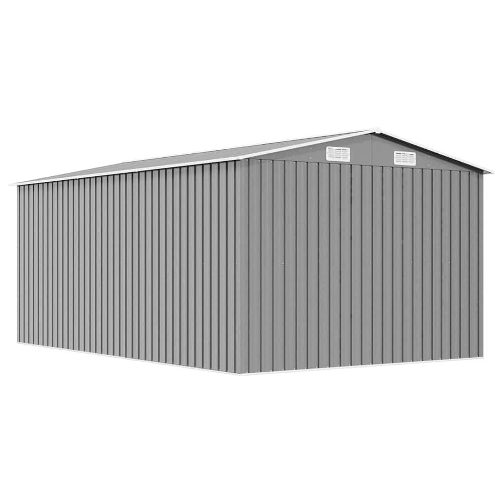 Vidaxl - Abri de jardin 257x392x181 cm Métal Gris vidaXL 143345 - Image 7