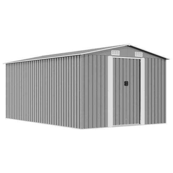 Vidaxl - Abri de jardin 257x392x181 cm Métal Gris vidaXL 143345 - Image 1