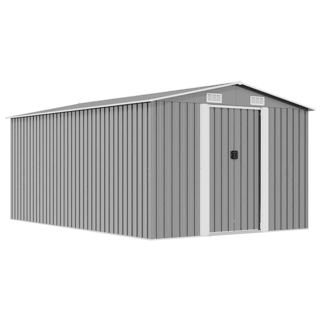 Vidaxl - Abri de jardin 257x392x181 cm Métal Gris vidaXL 143345 - Image 1