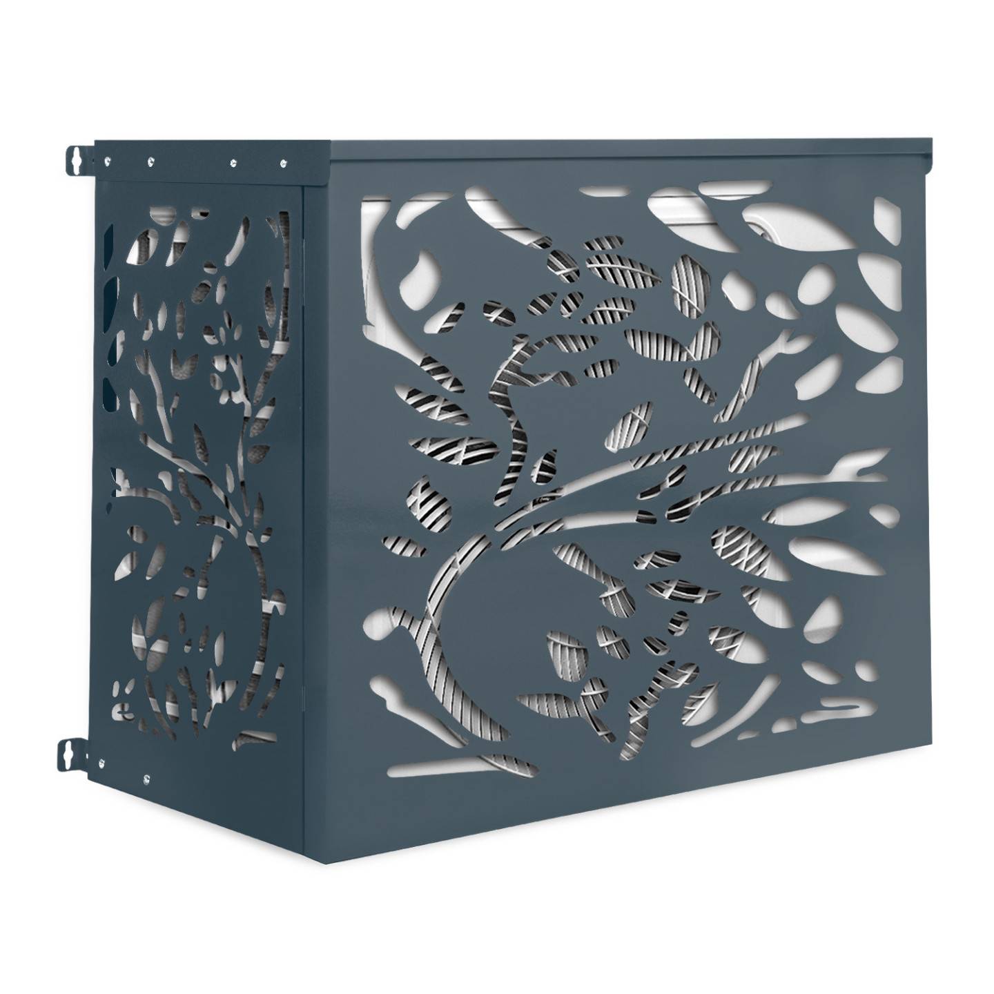 Cache climatiseur en métal gris anthracite LIS protection unité extérieur 95 x 50 x 80 cm - Image 2