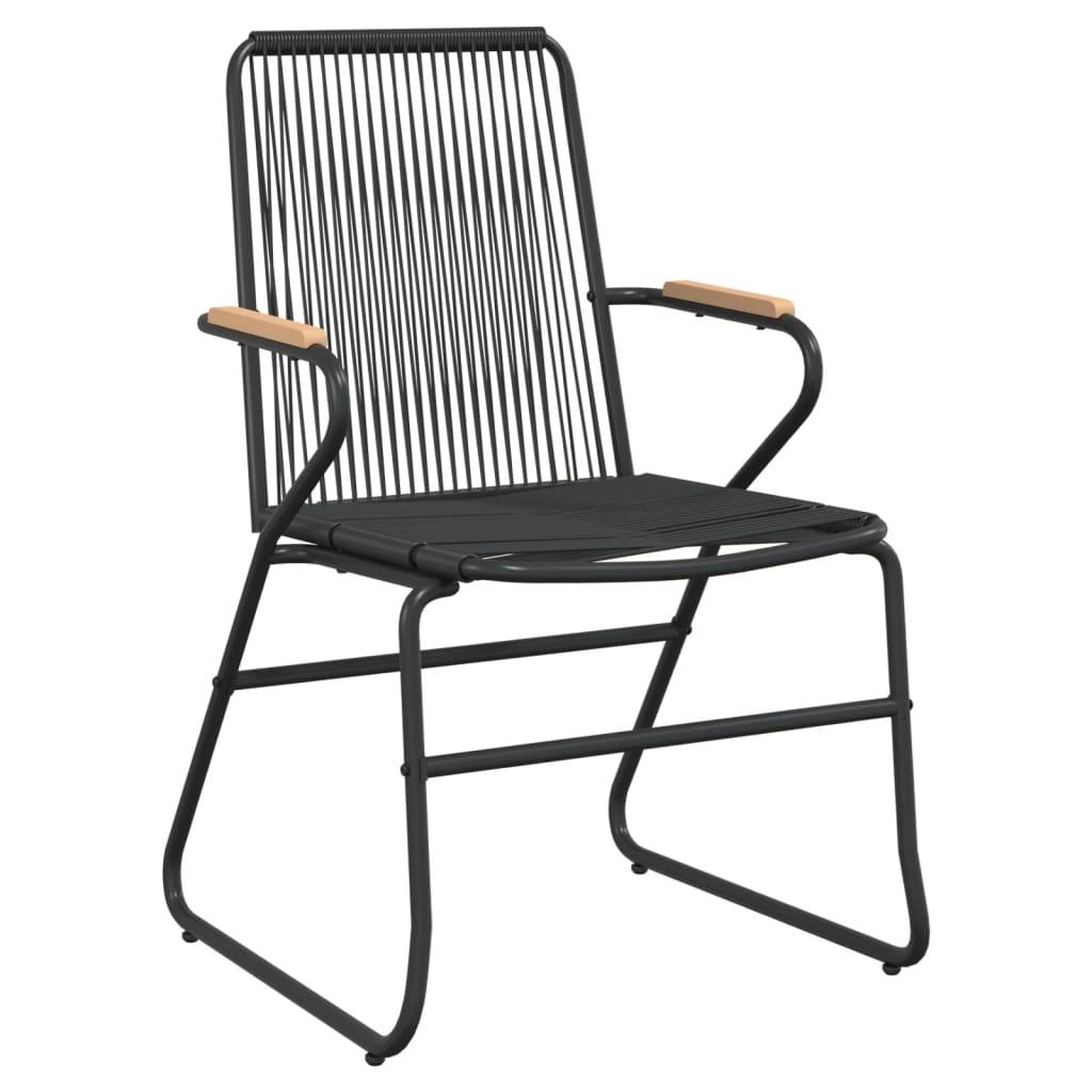 ComfortXL - Salon de Jardin 4P Rotin PVC Accoudoirs Bois pour Terrasse Noir – ComfortXL Outdoor Living - Image 5