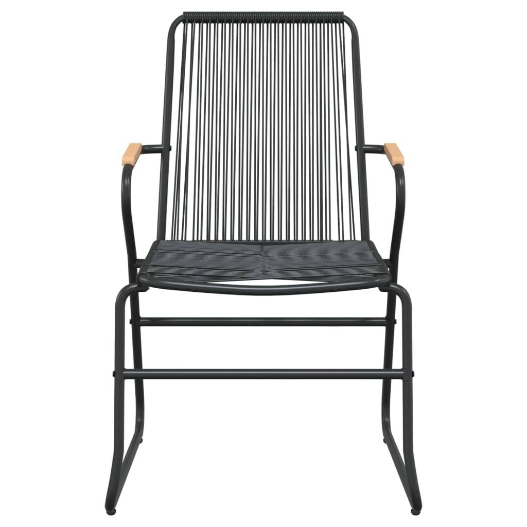 ComfortXL - Salon de Jardin 4P Rotin PVC Accoudoirs Bois pour Terrasse Noir – ComfortXL Outdoor Living - Image 6