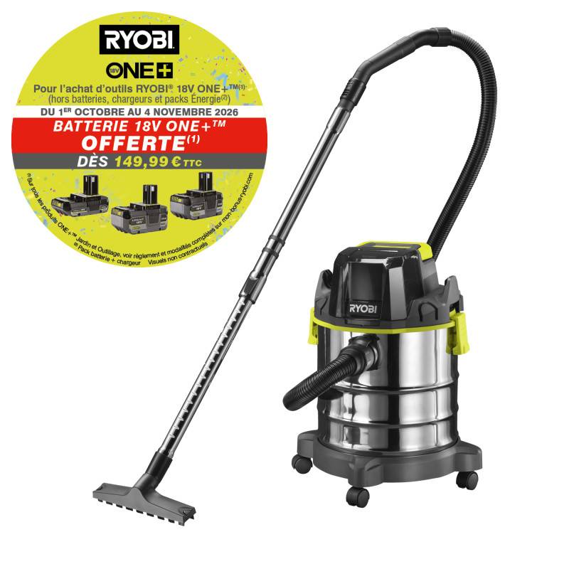 Ryobi - Aspirateur eau et poussière RYOBI 18V One Plus - sans batterie ni chargeur R18WDV-0 - Image 2