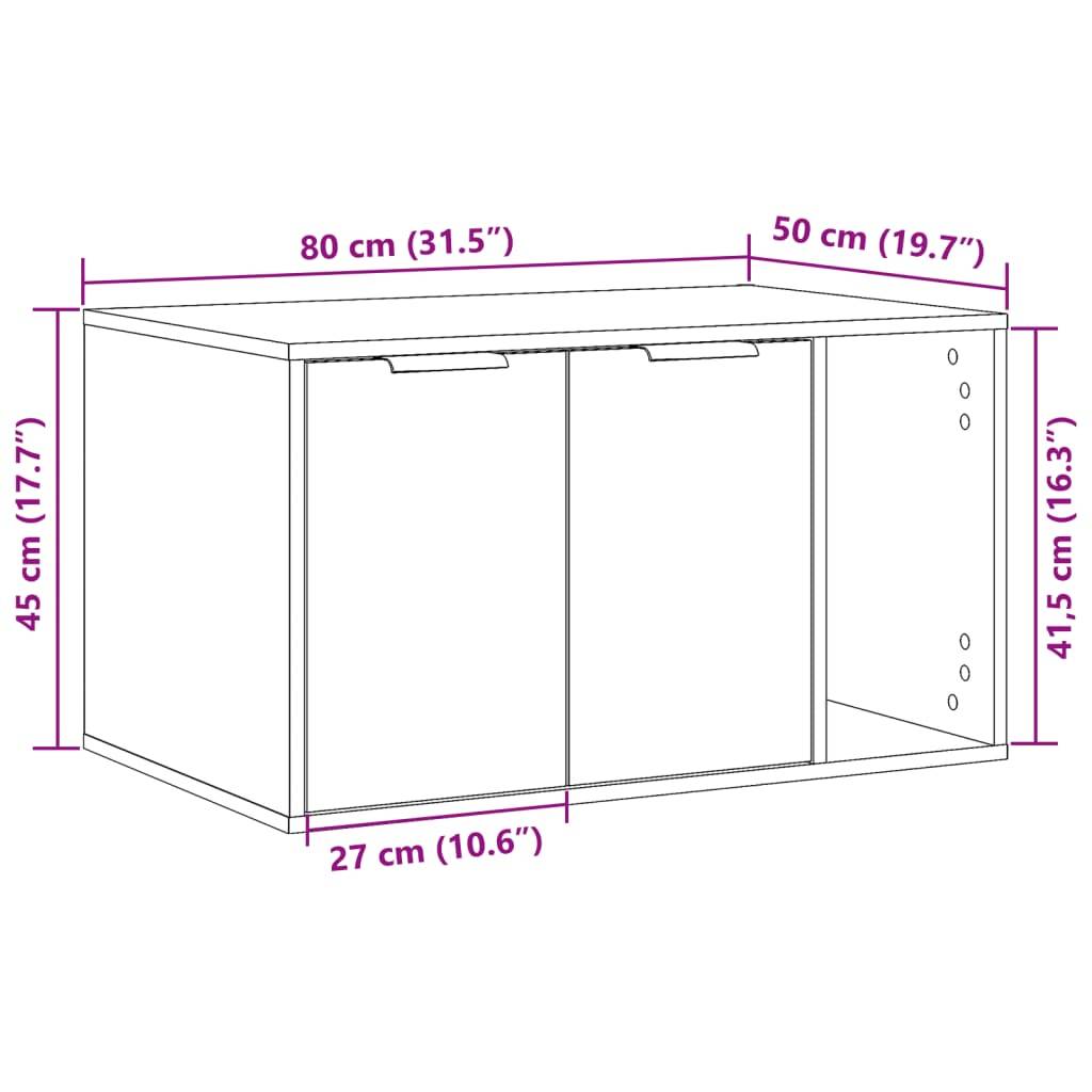 Vidaxl - Meuble de bac à litière pour chat blanc bois d'ingénierie vidaXL 857733 - Image 3