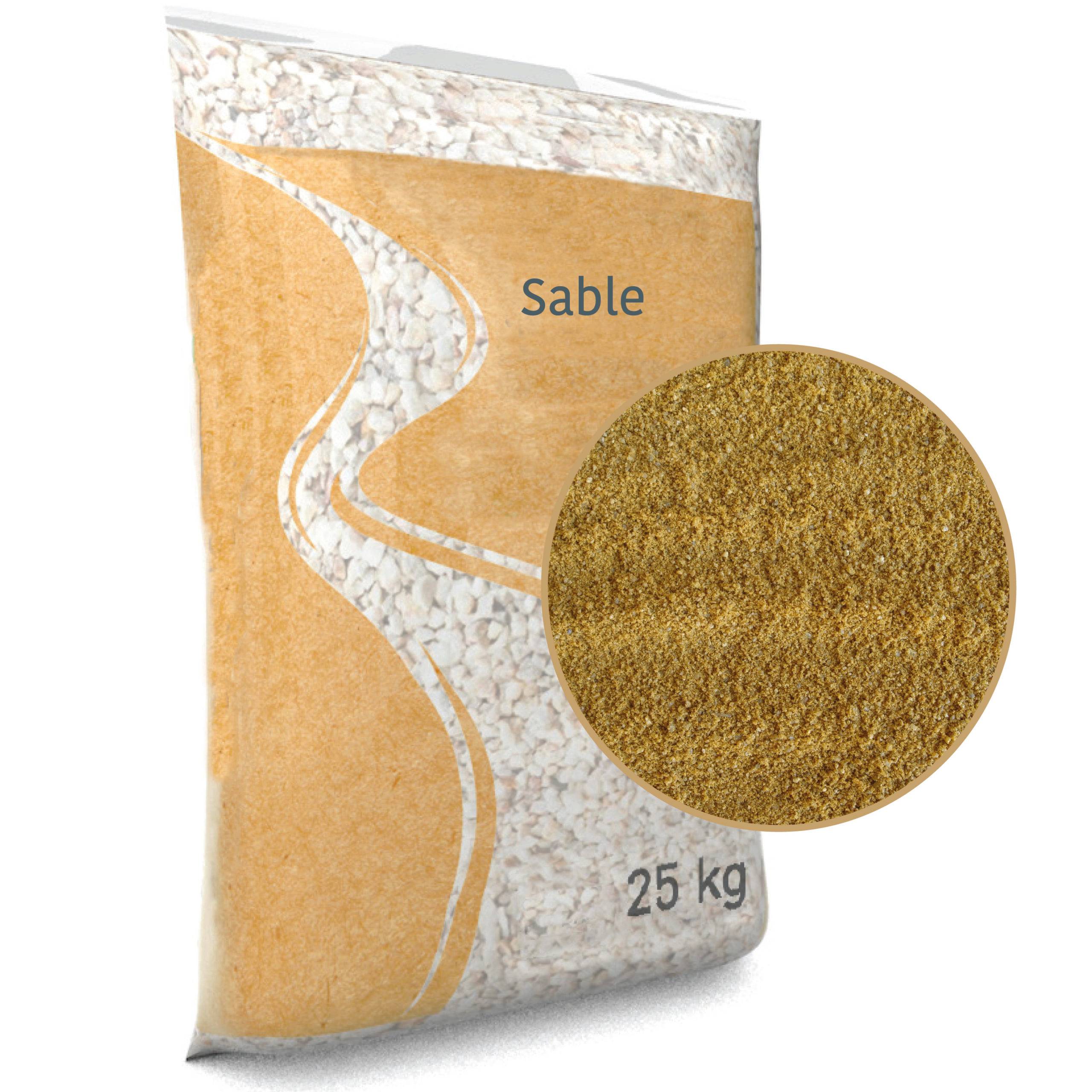 No name  - Sable de décoration jaune 0/2 en sac de 25 KG - Image 3