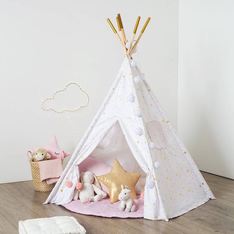 Tipi décoratif 160 cm pour enfant blanc Atmosphera - Image 6