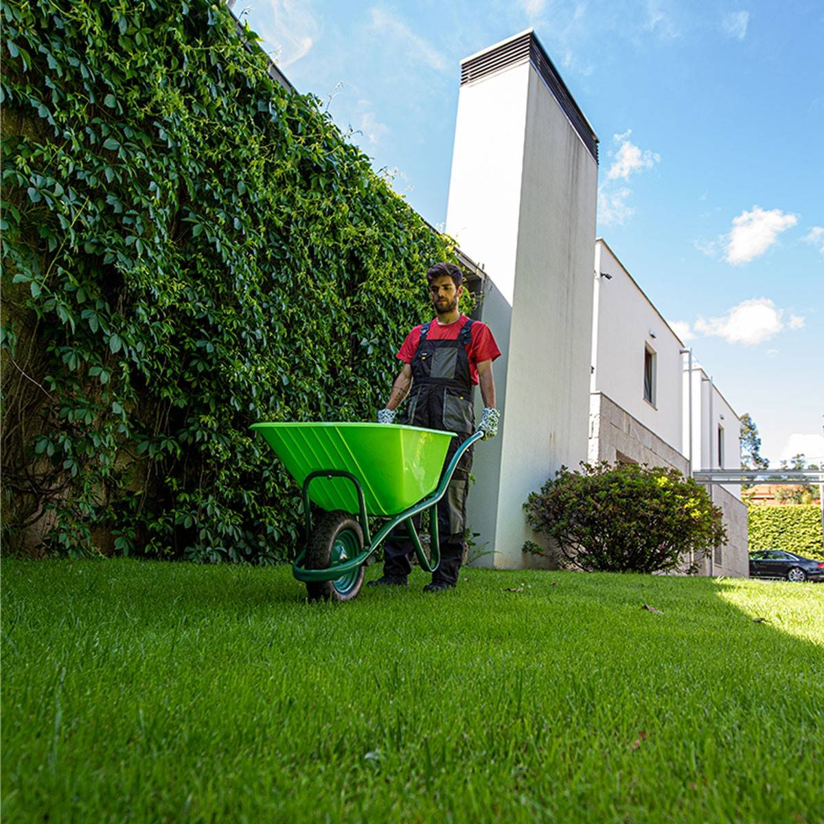 Vito - Brouette de jardin à roue gonflée 37cm Polyvalente avec cuve PVC 100Litres VITO - Image 2