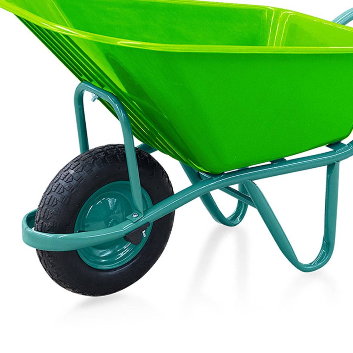 Vito - Brouette de jardin à roue gonflée 37cm Polyvalente avec cuve PVC 100Litres VITO - Image 3