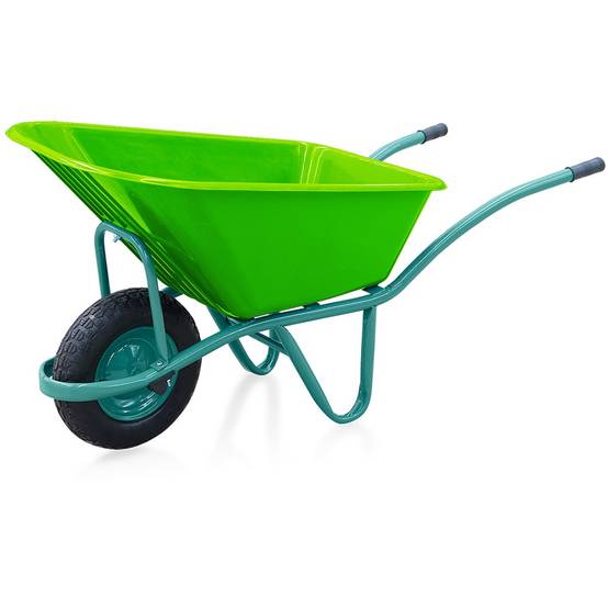 Vito - Brouette de jardin à roue gonflée 37cm Polyvalente avec cuve PVC 100Litres VITO - Image 1