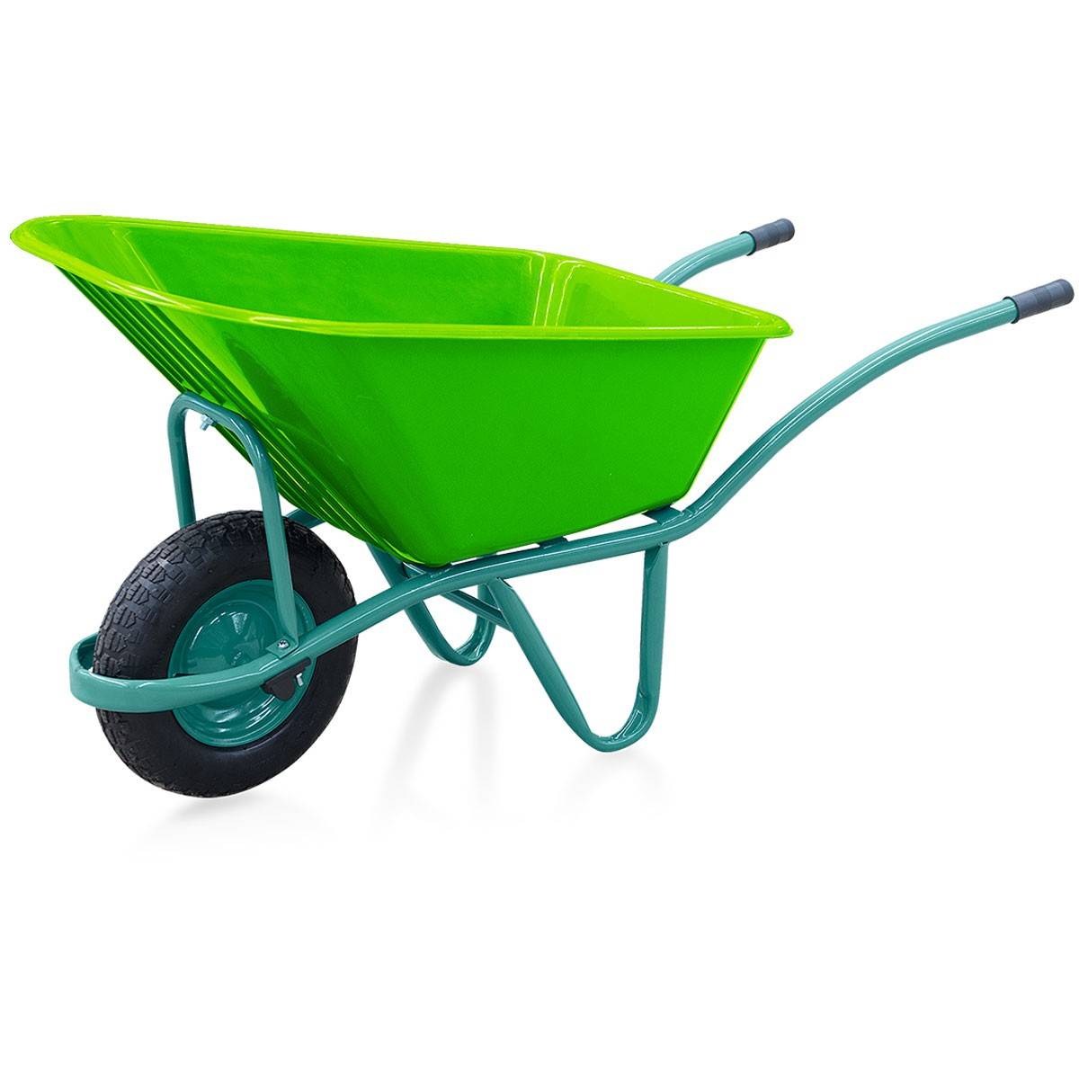 Vito - Brouette de jardin à roue gonflée 37cm Polyvalente avec cuve PVC 100Litres VITO - Image 1