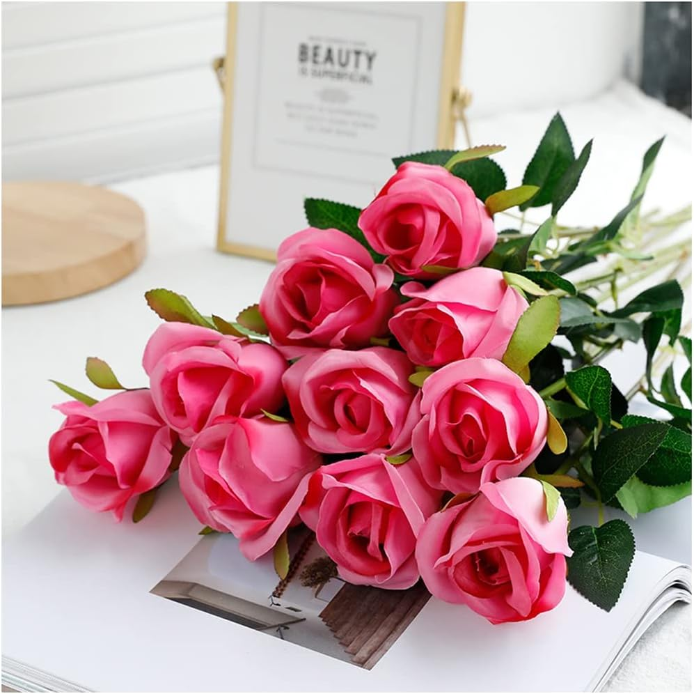 Roses Artificielles Roses - Lot de 2 - Décoration Élégante pour Mariage et Intérieur - Lytech - Image 4