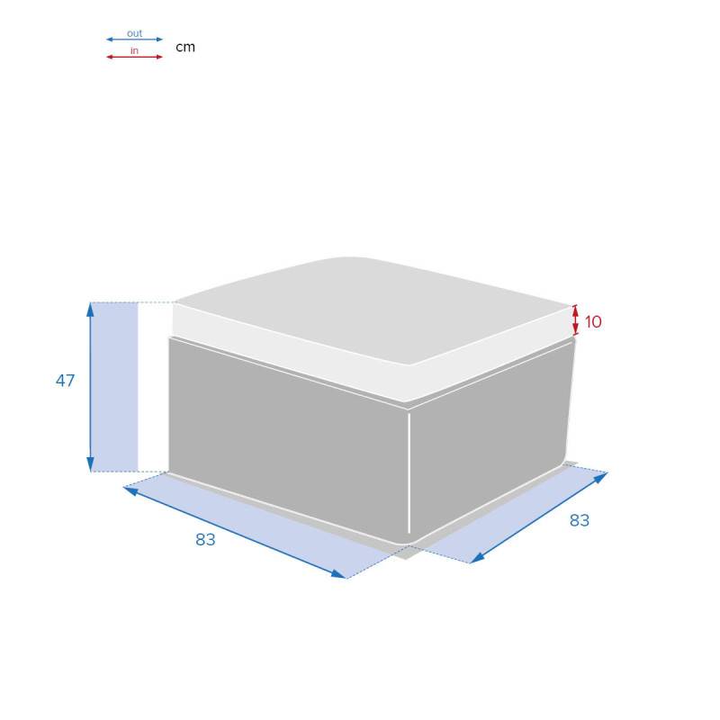 Hesperide - Pouf de jardin "Savinia tahini" en aluminium traité époxy Hespéride - Image 4