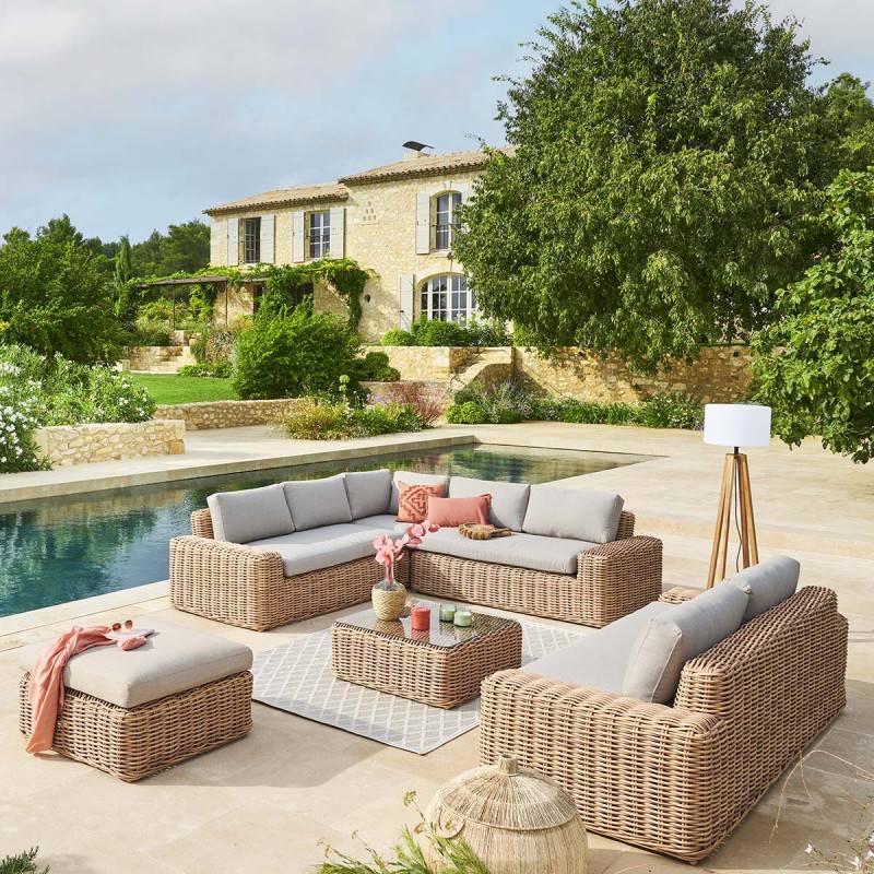 Hesperide - Pouf de jardin "Savinia tahini" en aluminium traité époxy Hespéride - Image 3