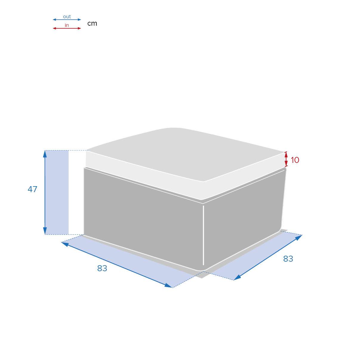 Hesperide - Pouf de jardin "Savinia tahini" en aluminium traité époxy Hespéride - Image 8