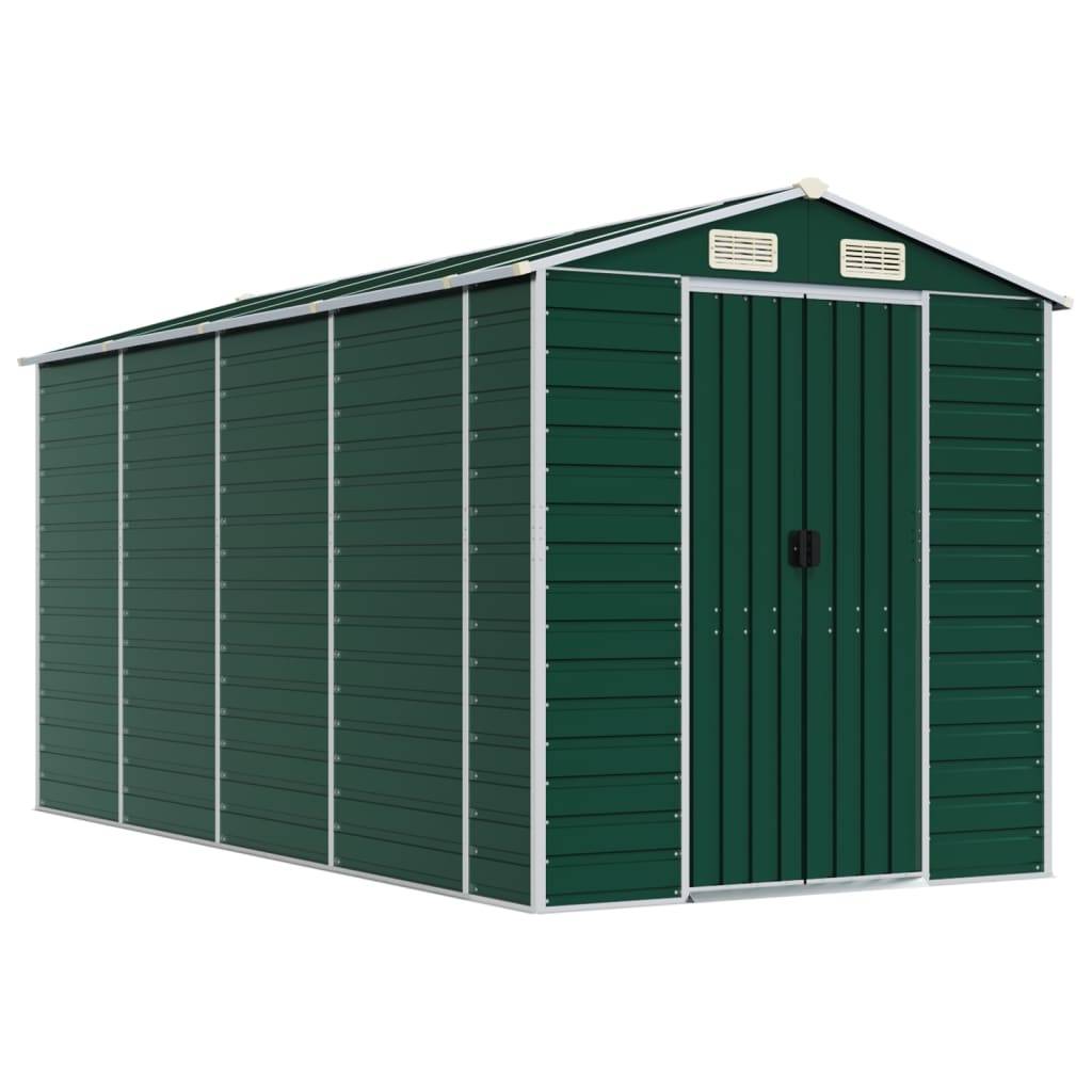 Vidaxl - Abri de jardin vert 191x385x198 cm acier galvanisé vidaXL 3188234 - Image 2