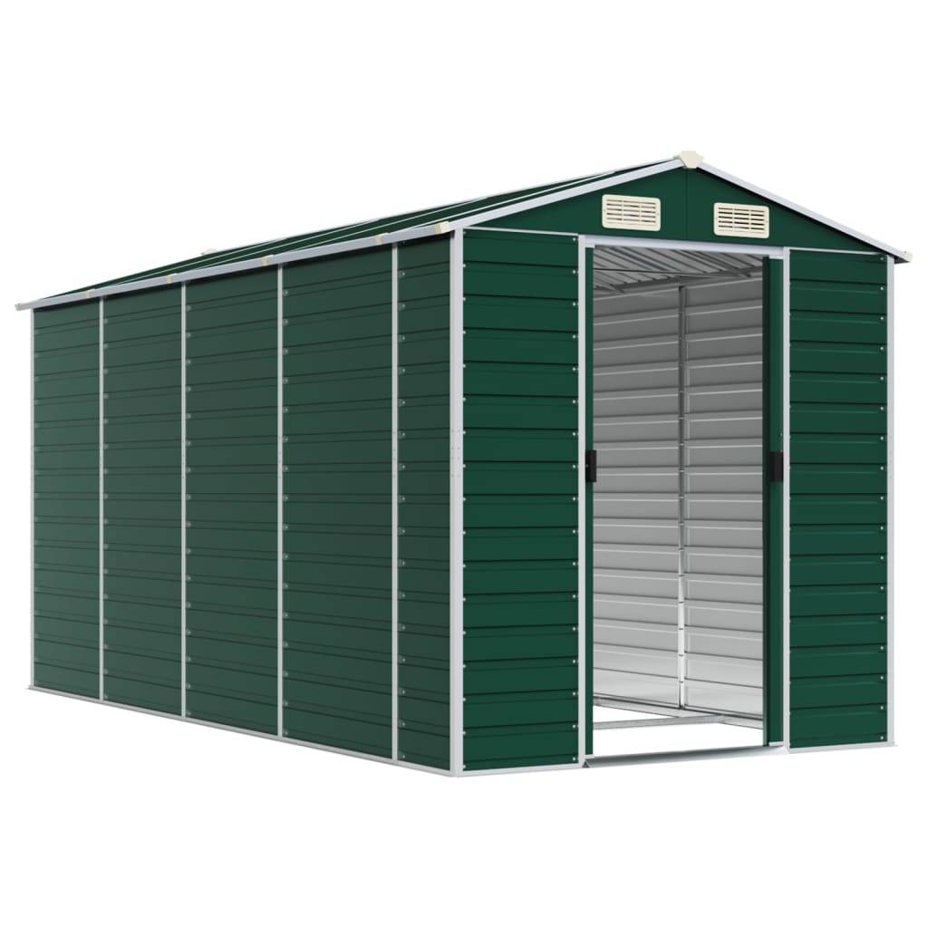 Vidaxl - Abri de jardin vert 191x385x198 cm acier galvanisé vidaXL 3188234 - Image 9