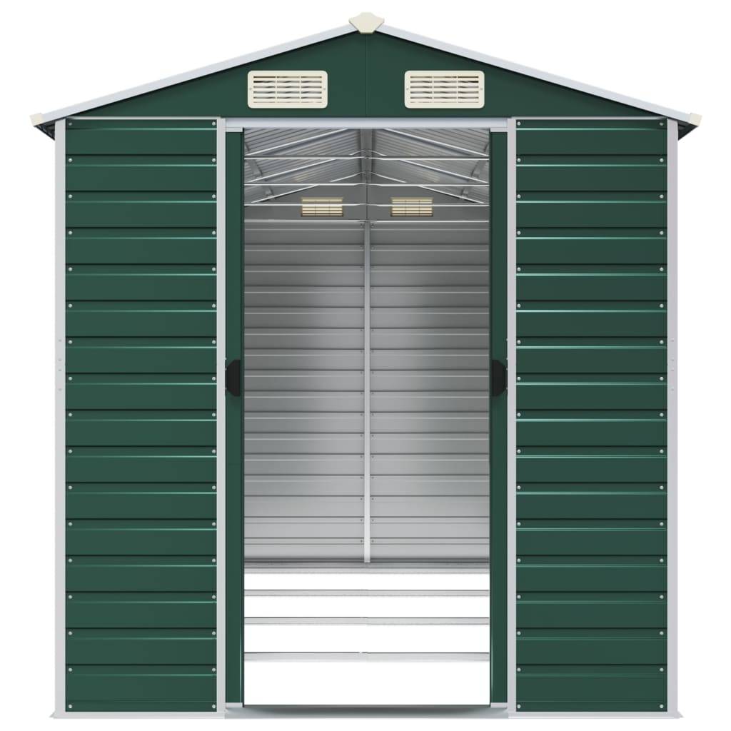 Vidaxl - Abri de jardin vert 191x385x198 cm acier galvanisé vidaXL 3188234 - Image 6