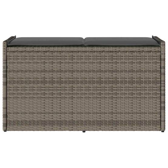 ComfortXL - Banc Coffre Rangement Extérieur Résine Tressée avec Coussin d'Assise pour Balcon 100 cm Gris – ComfortXL Outdoor Living - Image 4