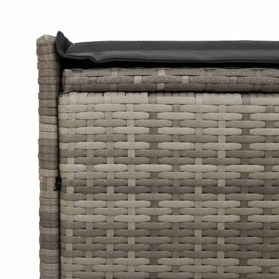 ComfortXL - Banc Coffre Rangement Extérieur Résine Tressée avec Coussin d'Assise pour Balcon 100 cm Gris – ComfortXL Outdoor Living - Image 8
