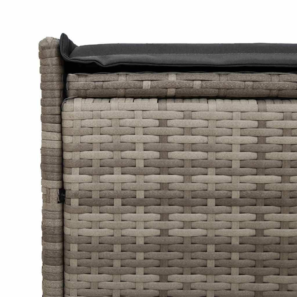 ComfortXL - Banc Coffre Rangement Extérieur Résine Tressée avec Coussin d'Assise pour Balcon 100 cm Gris – ComfortXL Outdoor Living - Image 8