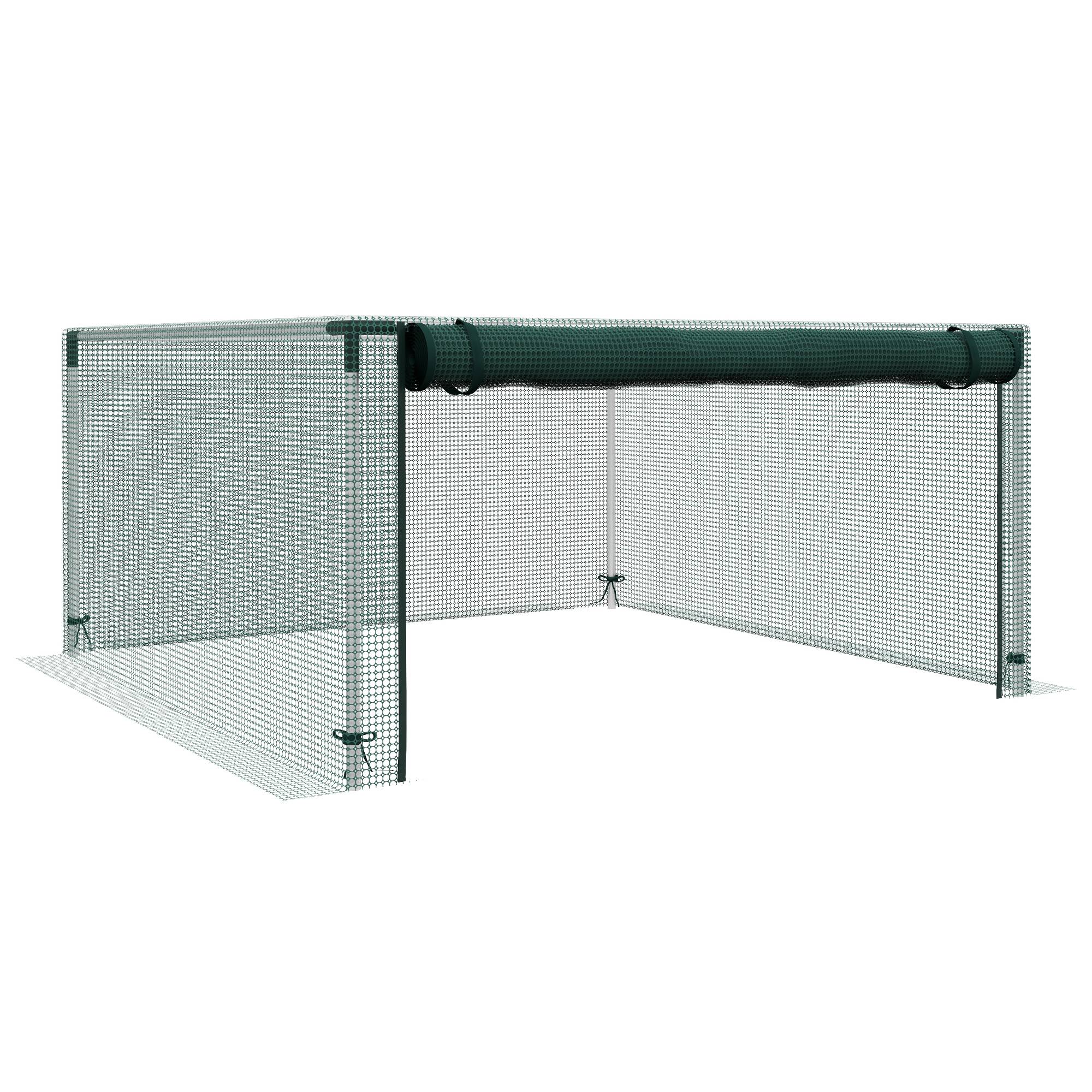 ComfortXL - Filet de protection potager acier galvanisé HDPE vert 125 x 125 x 62,5 cm avec porte zippée anti-oiseaux - Image 10