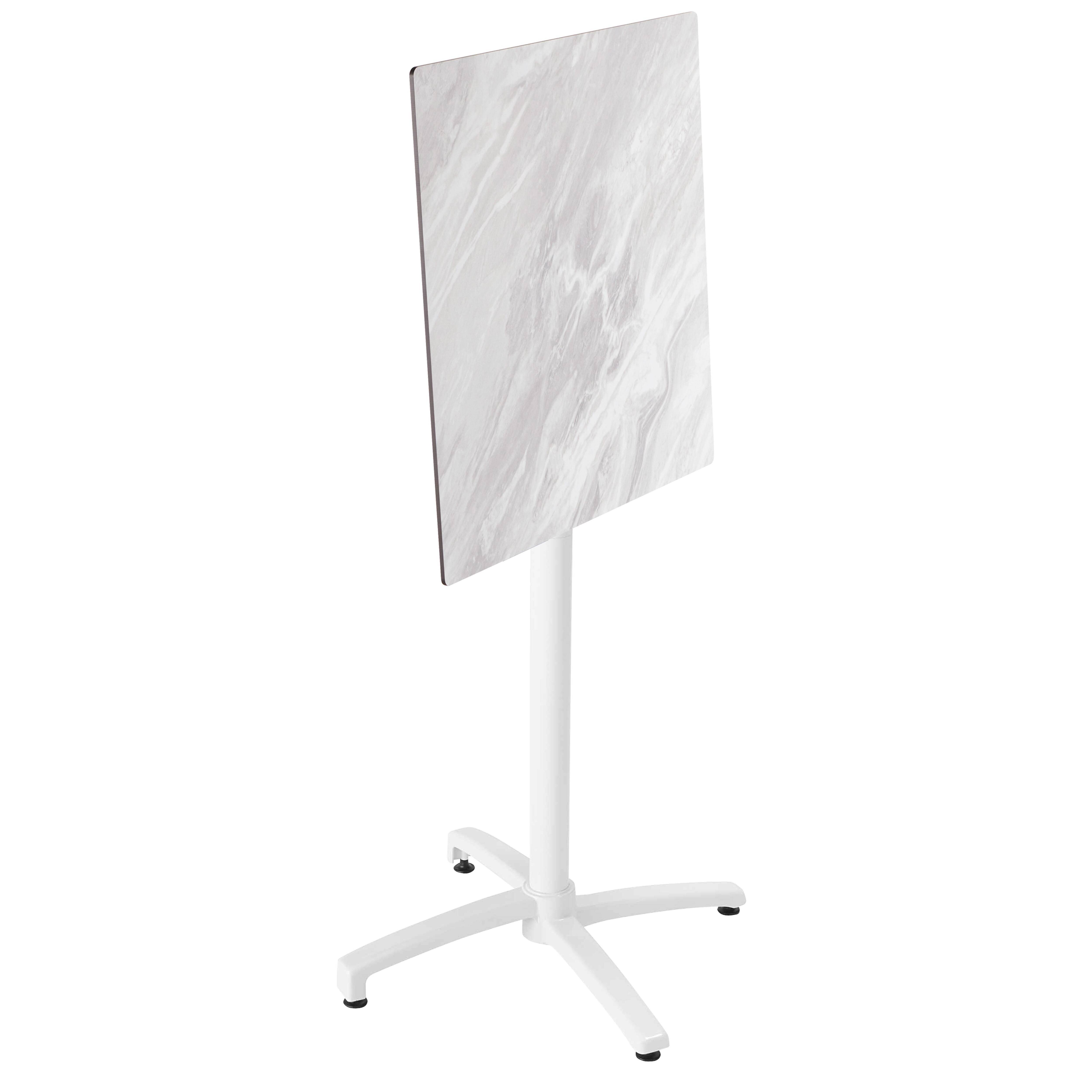 Oviala - Ensemble table haute stratifié marbre et 2 chaises hautes gris - Oviala - Image 3